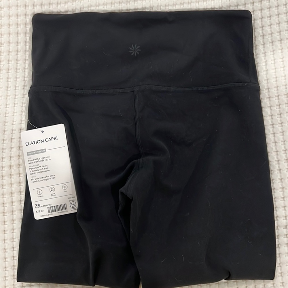 NWT Athleta elation capri leggings black XS